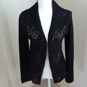 BCBG MaxAzria Cardigan Ladies Sweater Black L